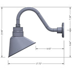Angled 10" Shade with 15" Gooseneck Arm