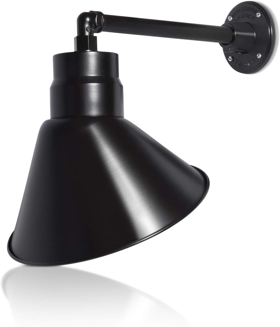 Angled 12" Shade with 13" Gooseneck Arm
