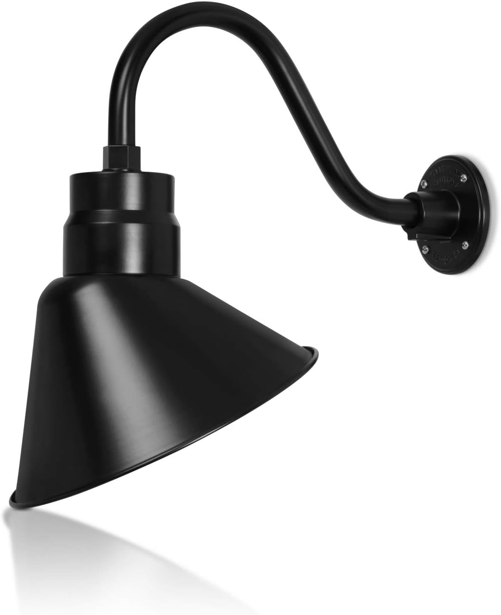Angled 12" Shade with 15" Gooseneck Arm