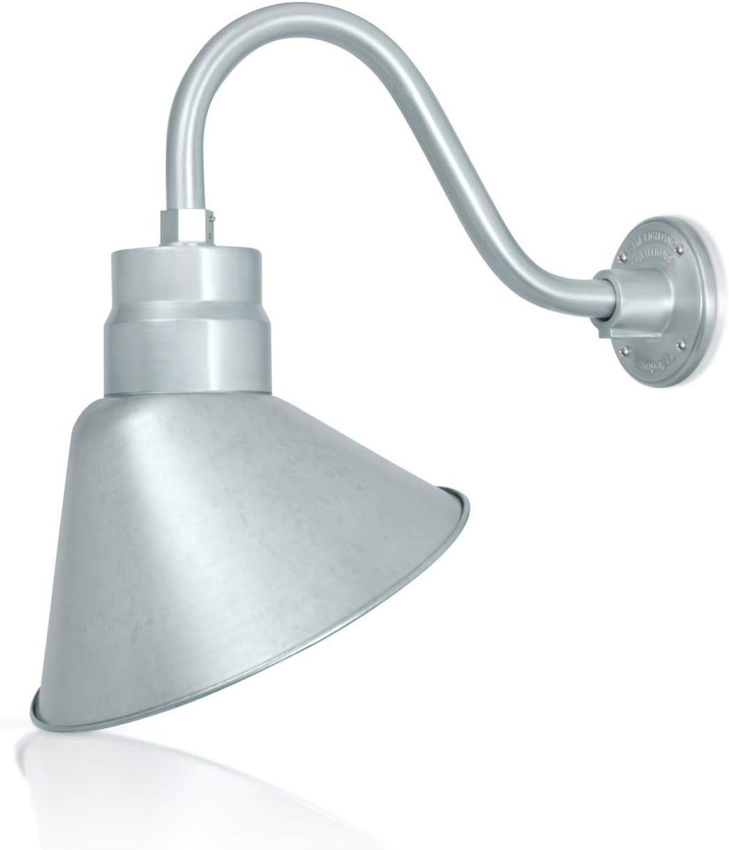 Angled 12" Shade with 15" Gooseneck Arm