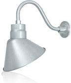 Angled 12" Shade with 15" Gooseneck Arm