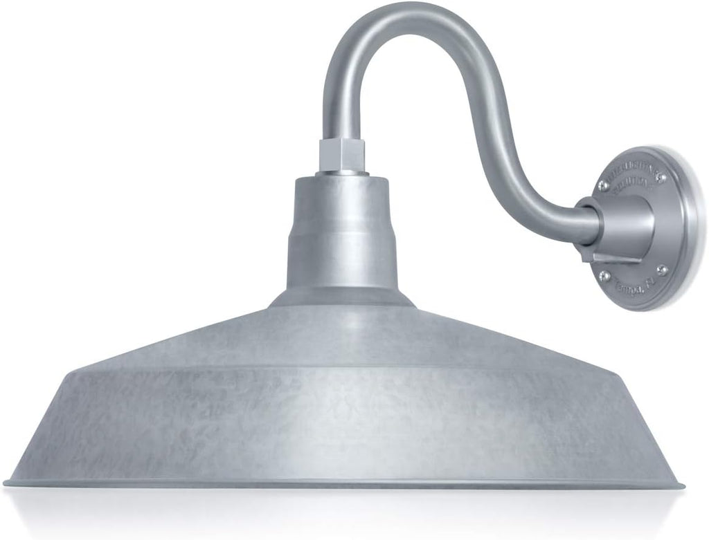 Barn Light 17" Shade with 10" Gooseneck Arm