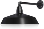 Barn Light 17" Shade with 13" Gooseneck Arm