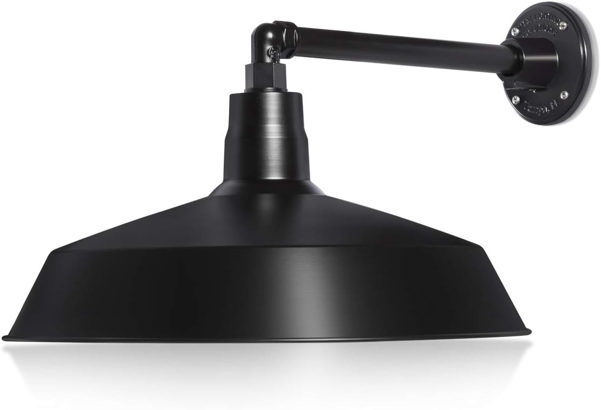 Barn Light 17" Shade with 13" Gooseneck Arm