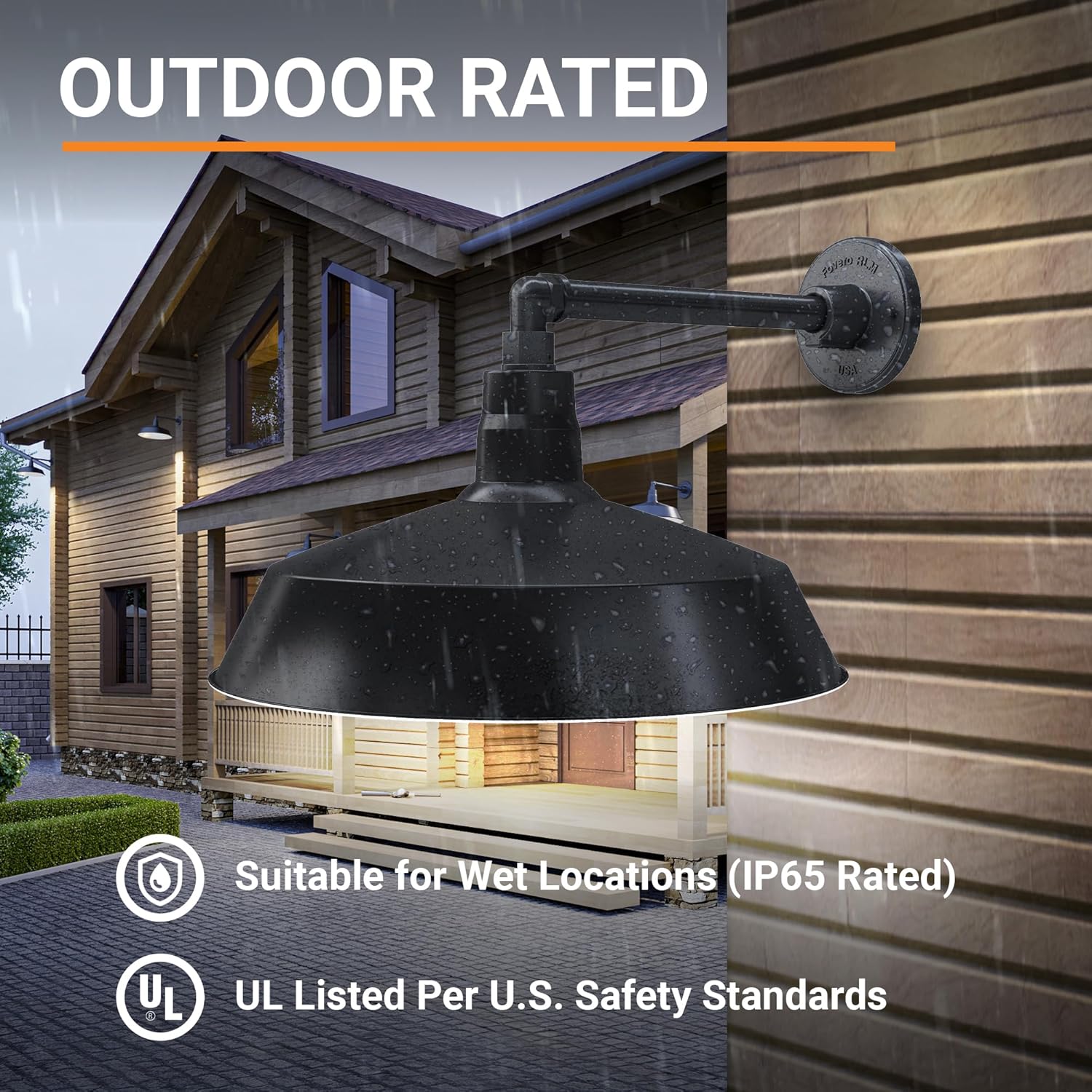 Barn Light 17" Shade with 13" Gooseneck Arm
