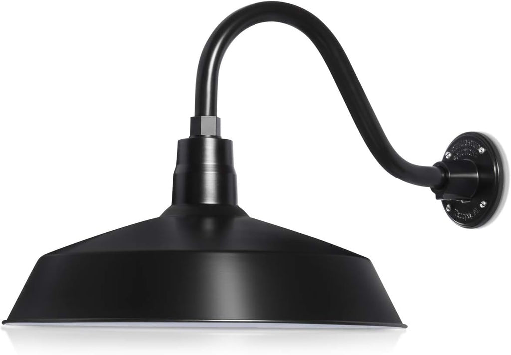 Barn Light 17" Shade with 15" Gooseneck Arm