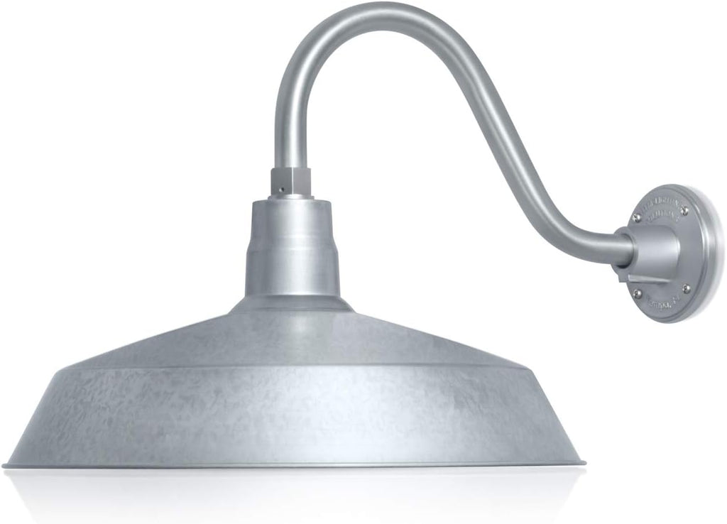 Barn Light 17" Shade with 15" Gooseneck Arm