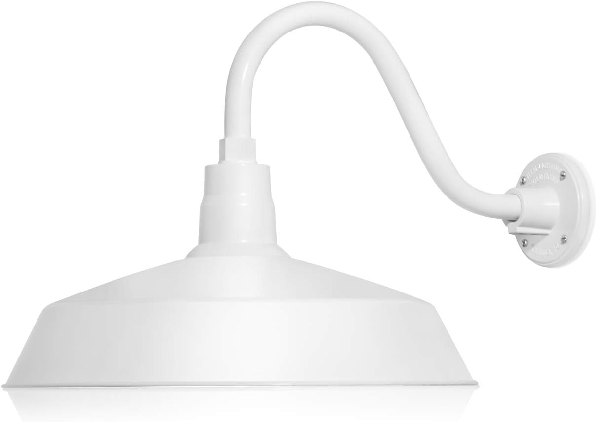 Barn Light 17" Shade with 15" Gooseneck Arm