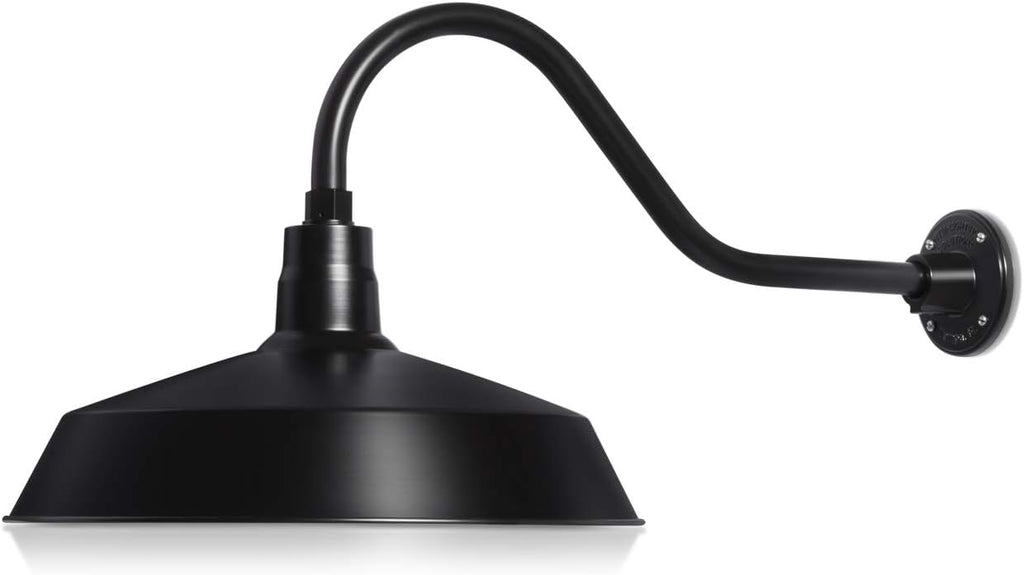Barn Light 17" Shade with 22" Gooseneck Arm