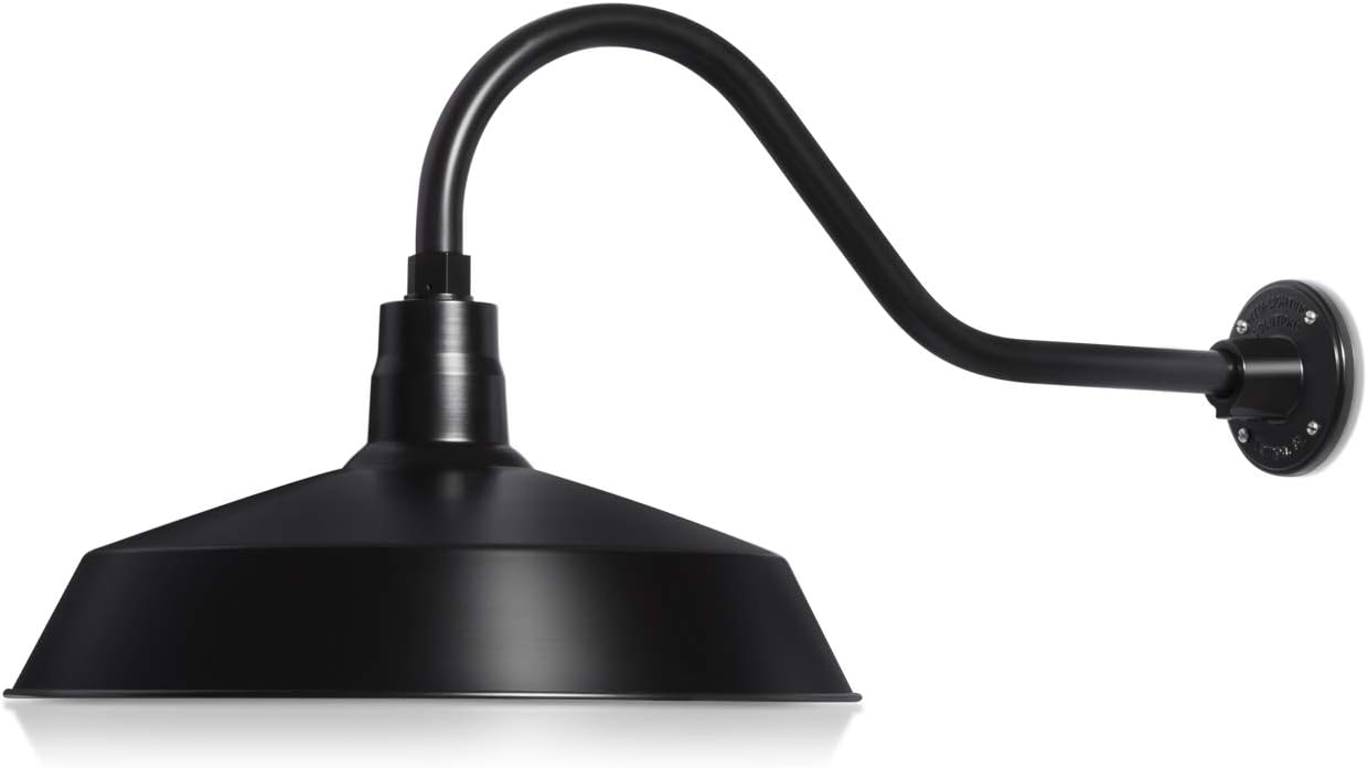 Barn Light 17" Shade with 22" Gooseneck Arm