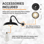 Barn Light 17" Shade with 22" Gooseneck Arm