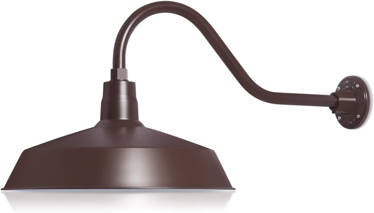 Barn Light 17" Shade with 22" Gooseneck Arm