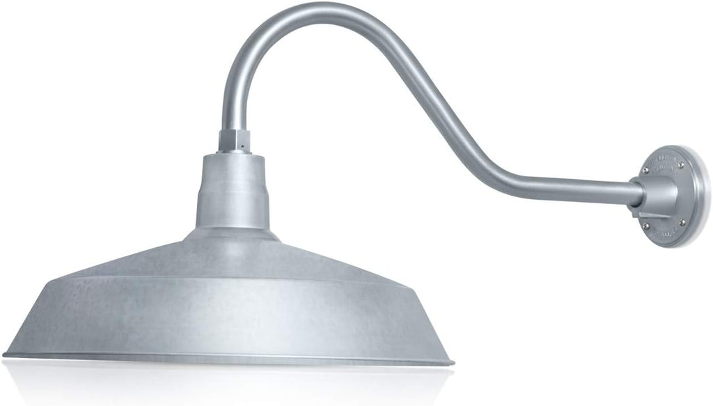Barn Light 17" Shade with 22" Gooseneck Arm