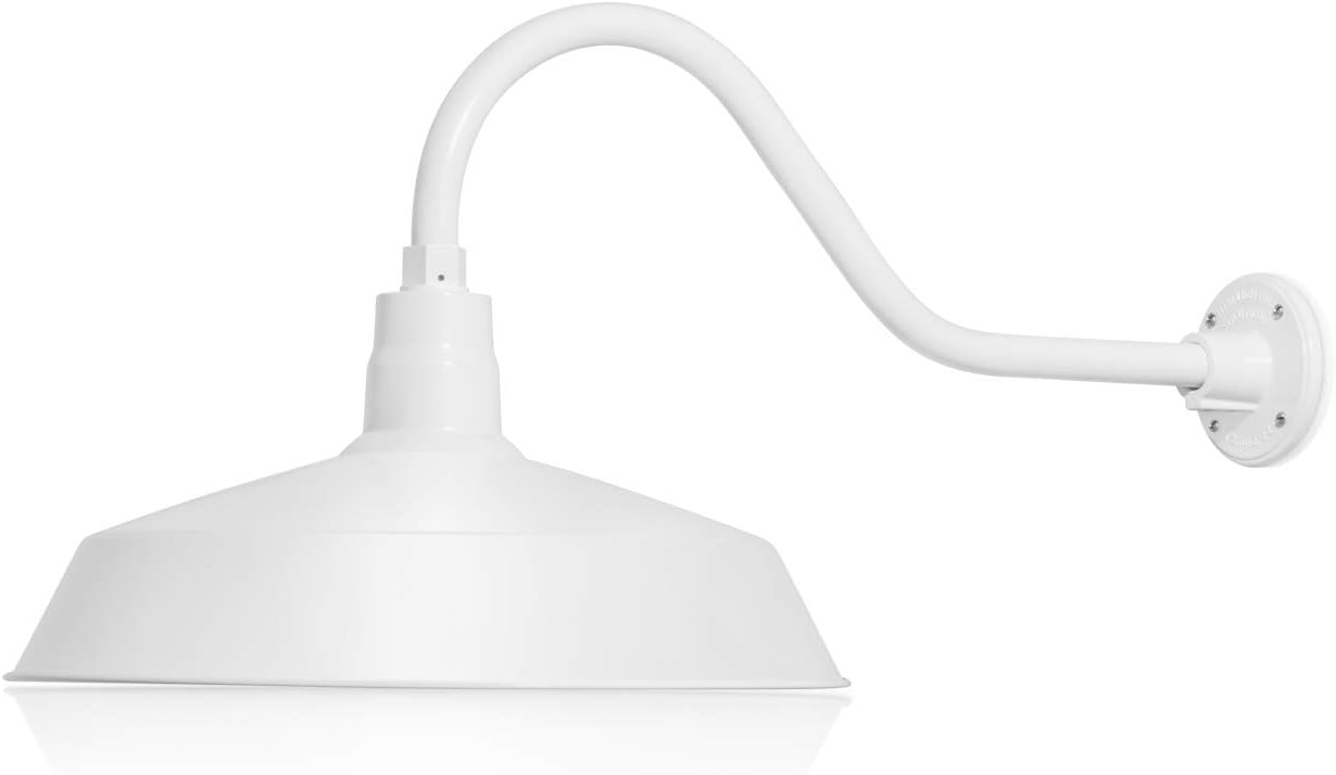 Barn Light 17" Shade with 22" Gooseneck Arm