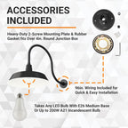 Barn Light 17" Shade with 24" Gooseneck Arm