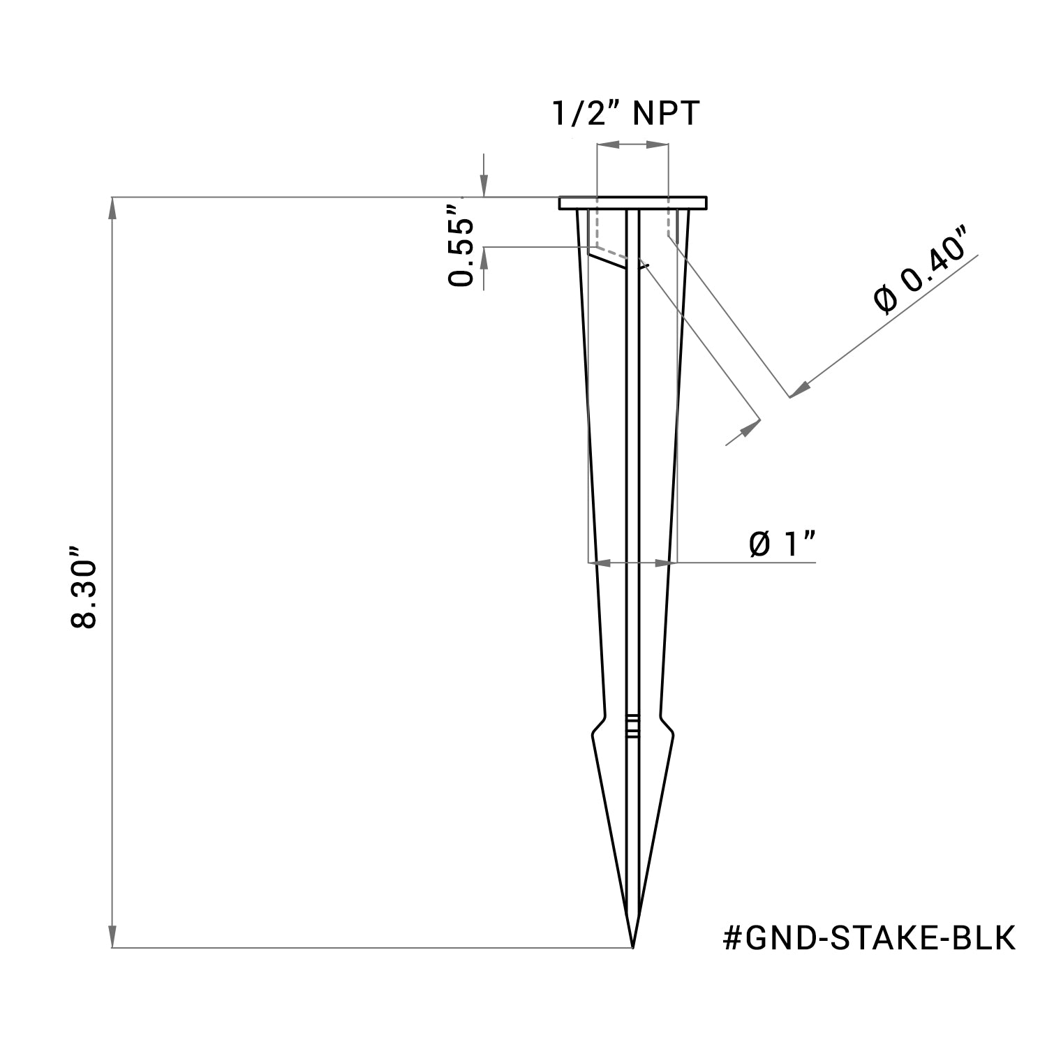 Black Ground Stake