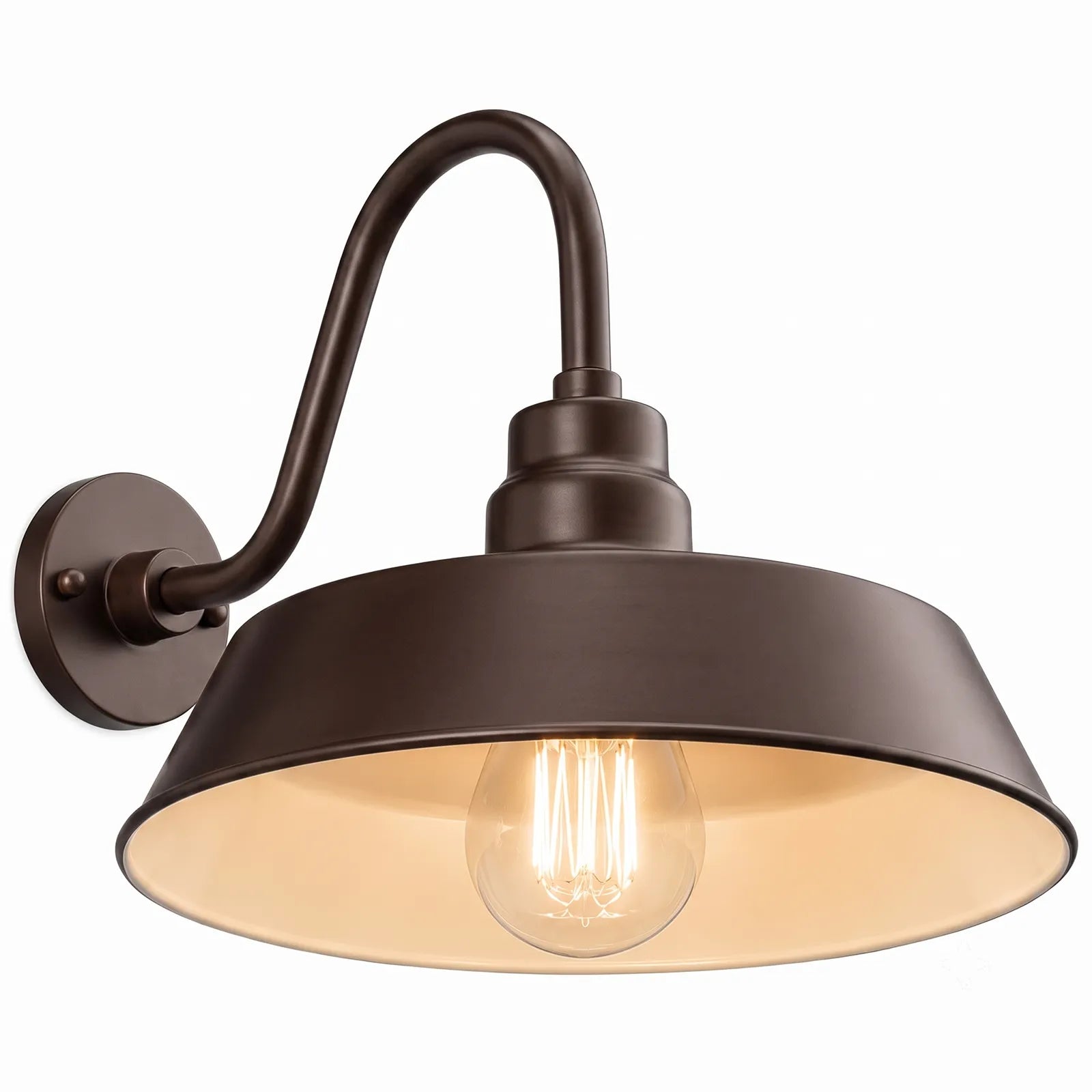 Barn Light 17" Shade with 15" Gooseneck Arm
