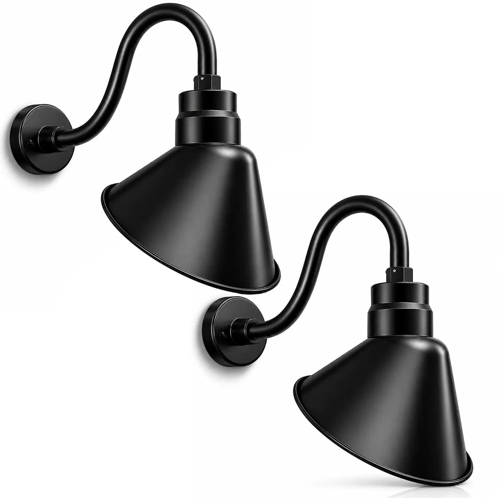 Angled 10" Shade with 10" Gooseneck Arm