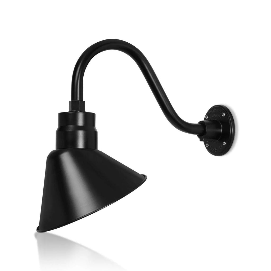 Angled 10" Shade with 10" Gooseneck Arm