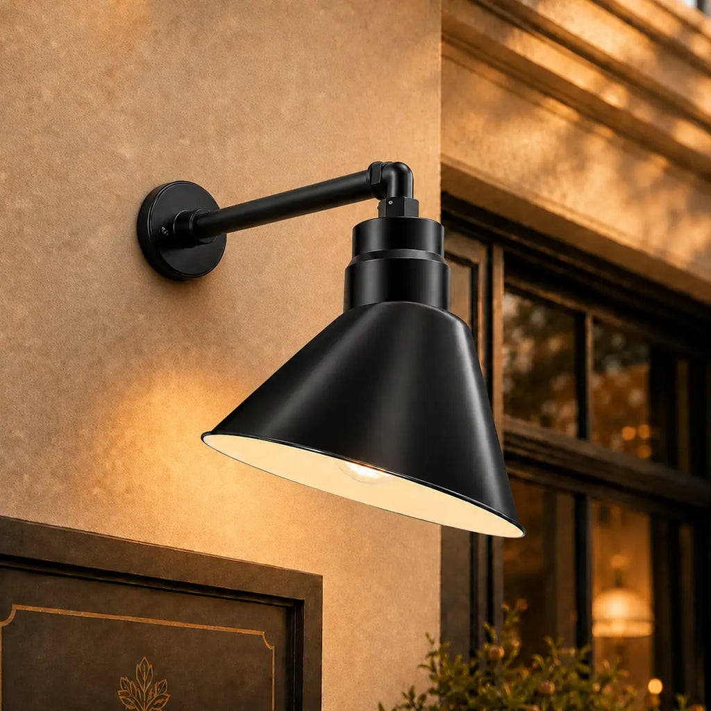 Angled 10" Shade with 13" Gooseneck Arm