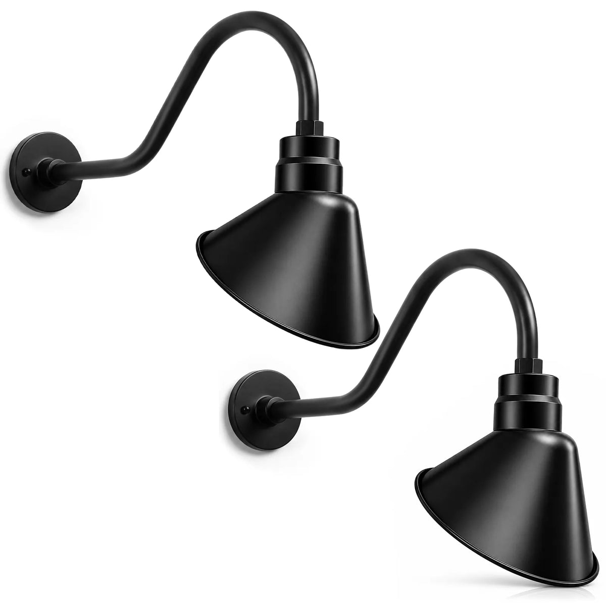 Angled 10" Shade with 22" Gooseneck Arm