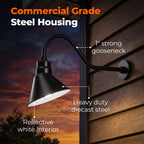 Angled 10" Shade with 22" Gooseneck Arm