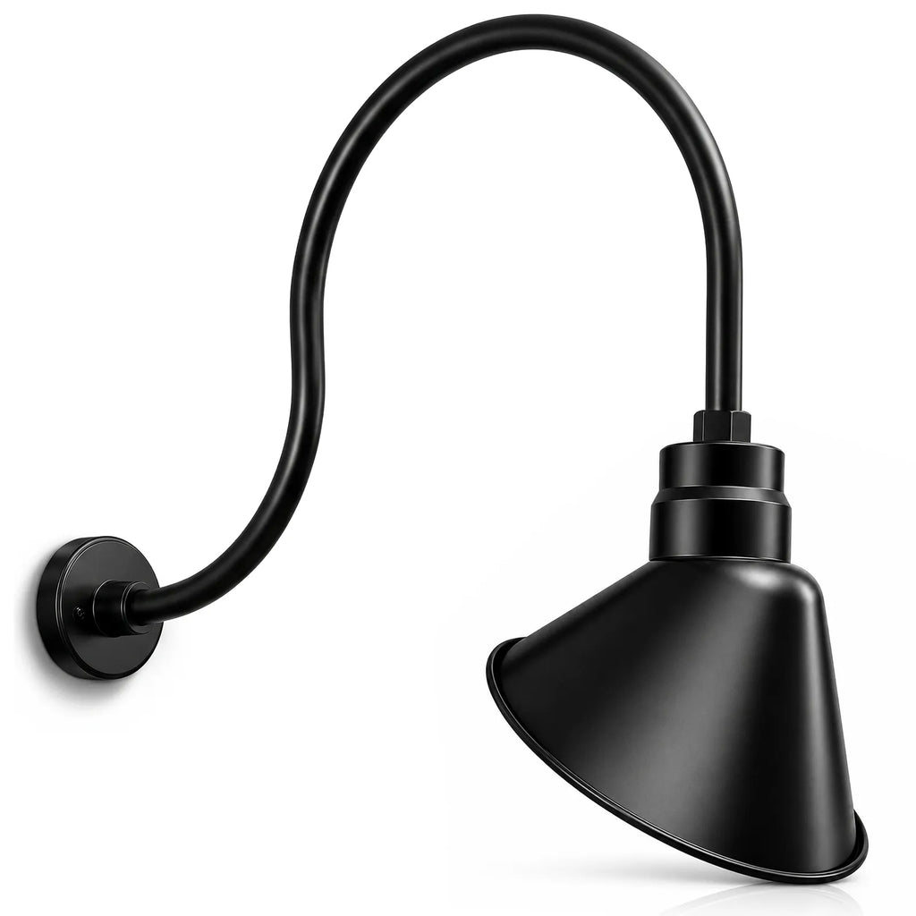 Angled 10" Shade with 24" Gooseneck Arm