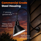 Angled 10" Shade with 24" Gooseneck Arm