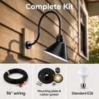 Angled 10" Shade with 24" Gooseneck Arm