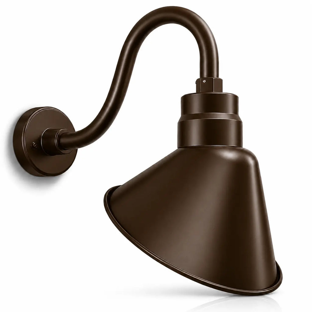Angled 10" Shade with 10" Gooseneck Arm