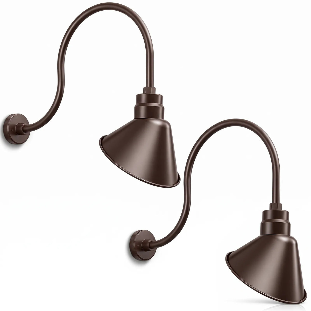 Angled 10" Shade with 24" Gooseneck Arm