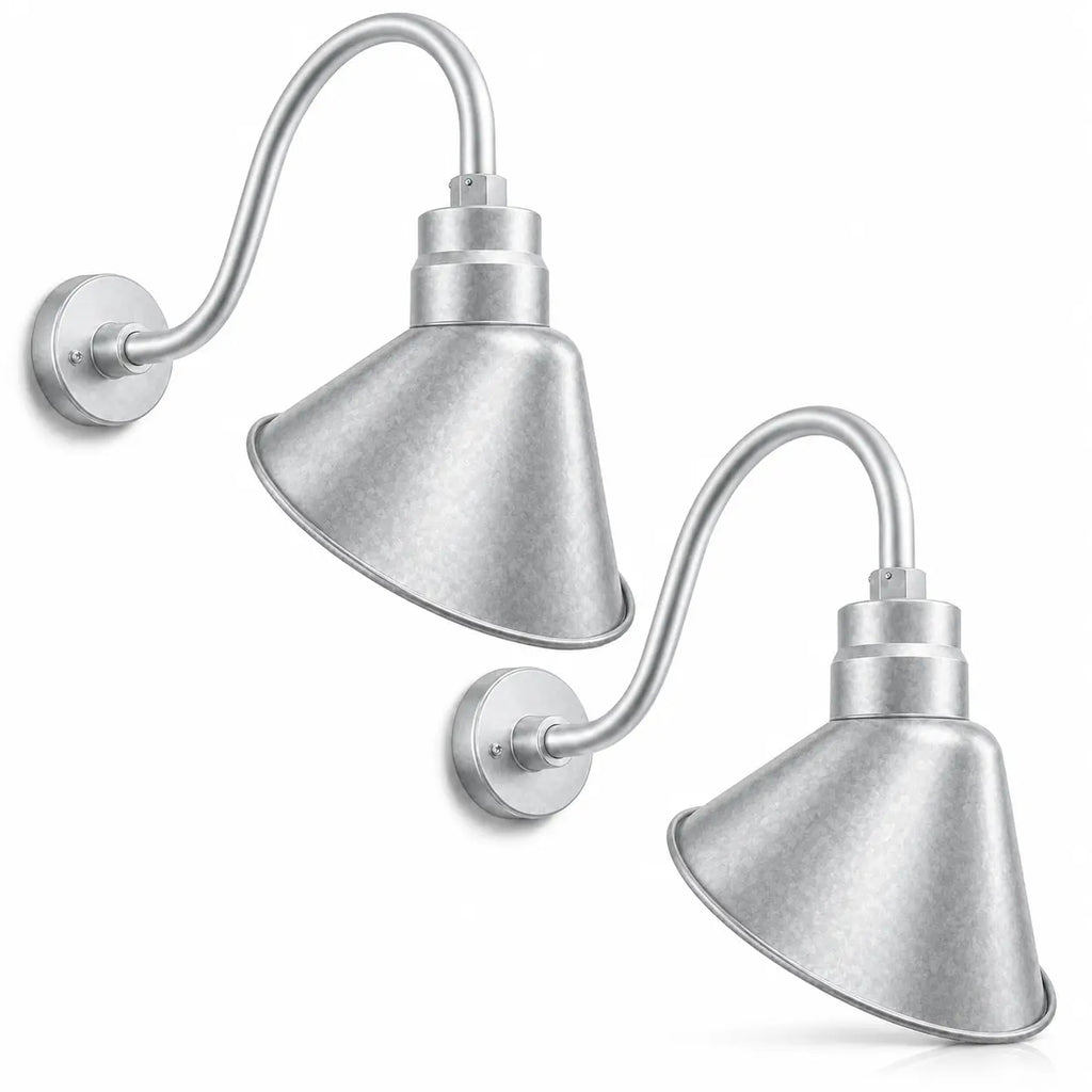 Angled 10" Shade with 15" Gooseneck Arm