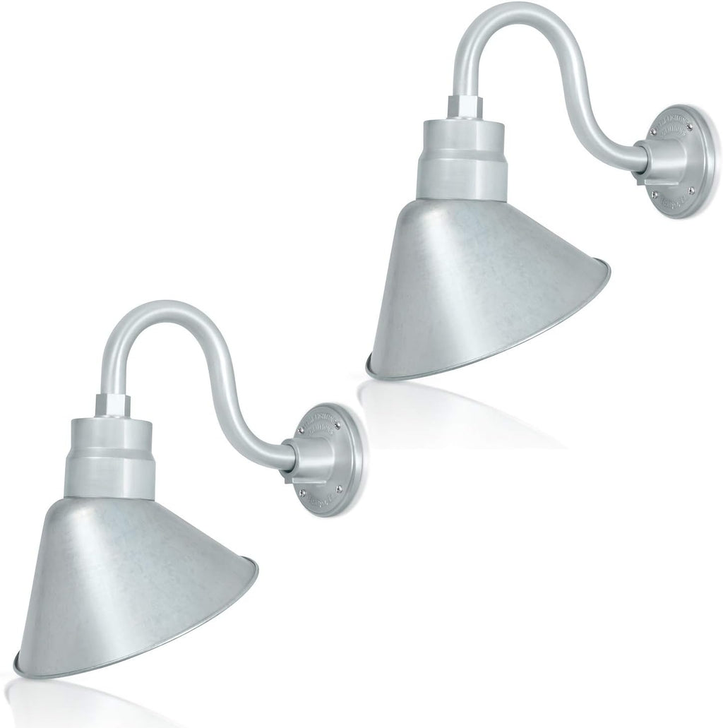 Angled 10" Shade with 10" Gooseneck Arm