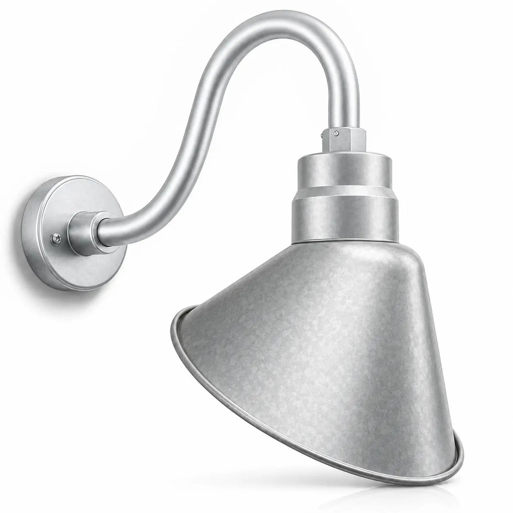 Angled 10" Shade with 10" Gooseneck Arm