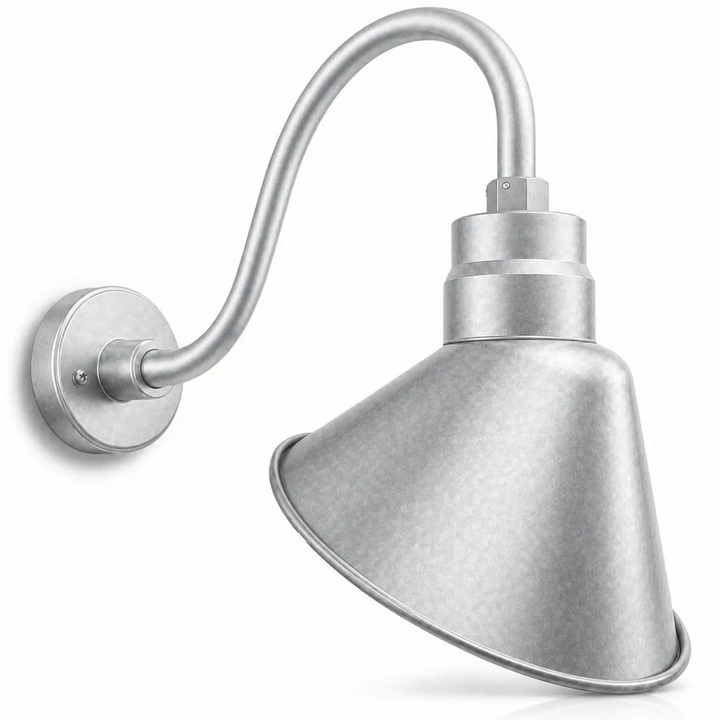 Angled 10" Shade with 15" Gooseneck Arm