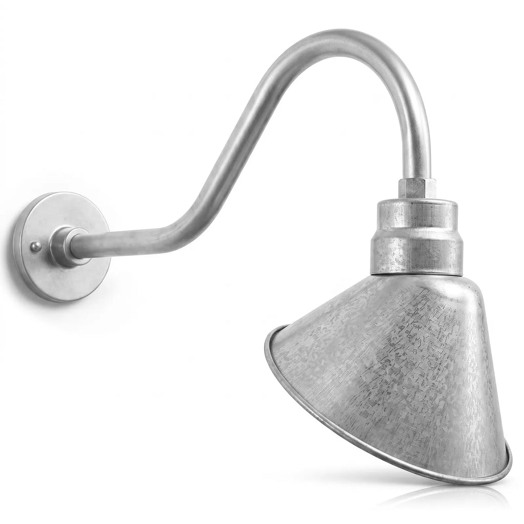 Angled 10" Shade with 22" Gooseneck Arm