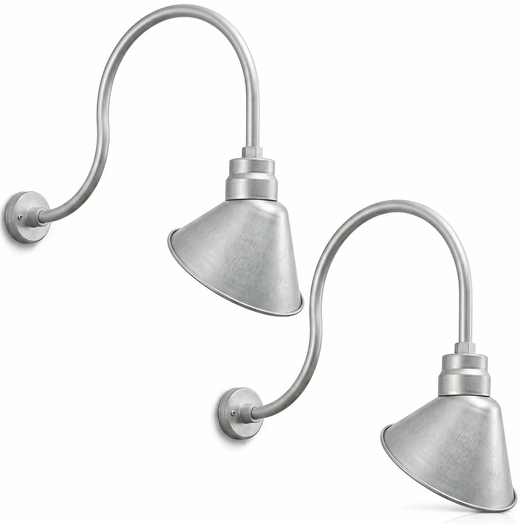 Angled 10" Shade with 24" Gooseneck Arm