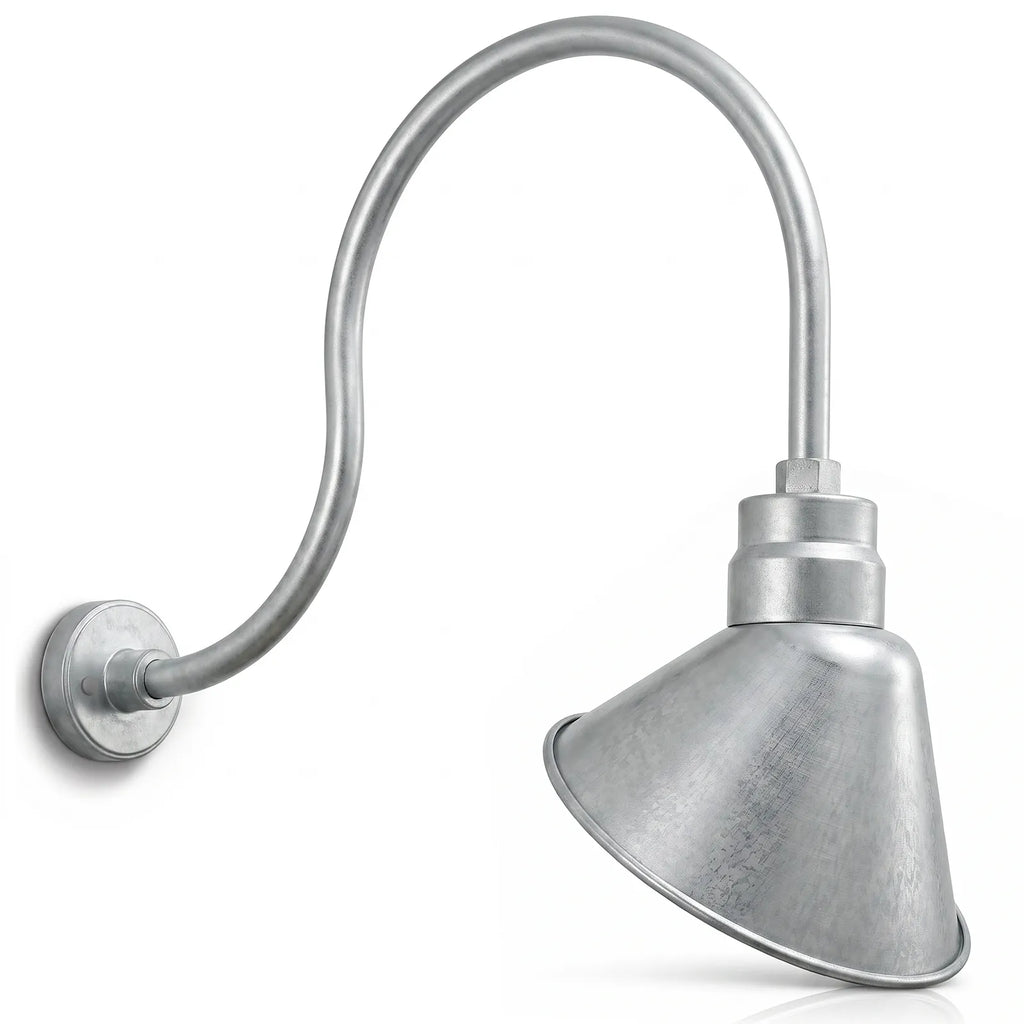 Angled 10" Shade with 24" Gooseneck Arm