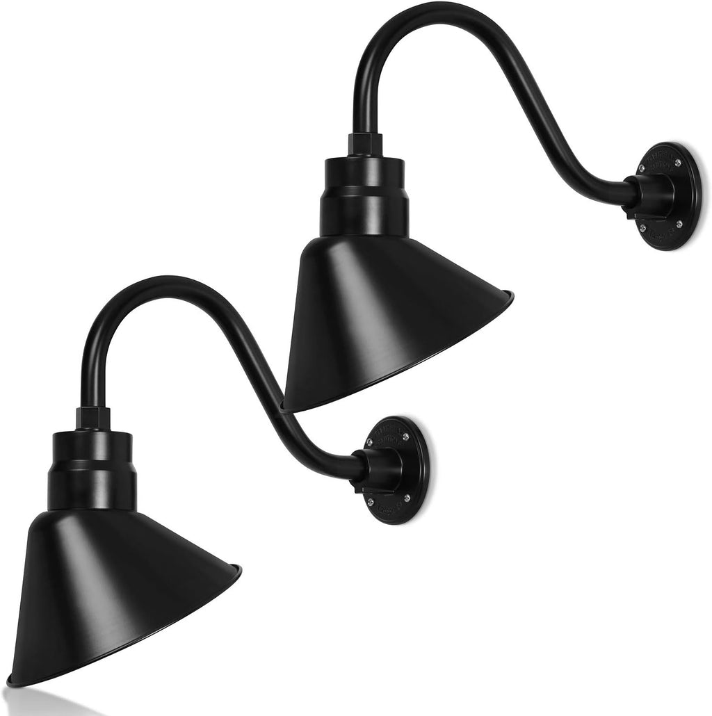 Angled 10" Shade with 15" Gooseneck Arm