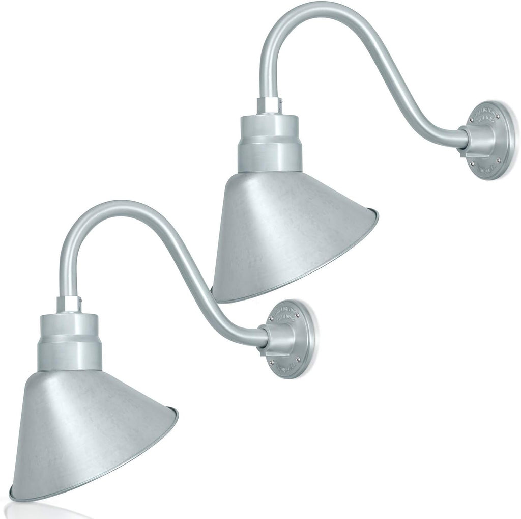 Angled 10" Shade with 15" Gooseneck Arm