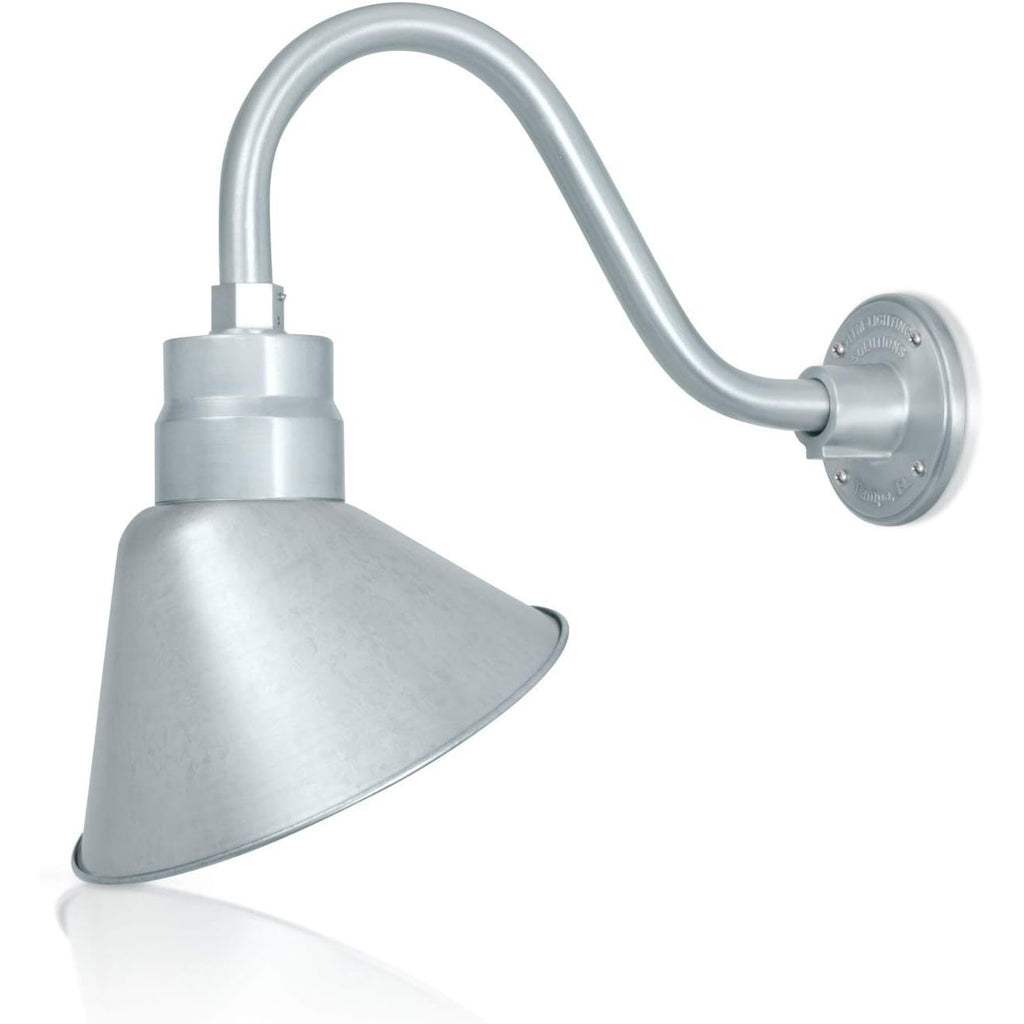 Angled 10" Shade with 15" Gooseneck Arm