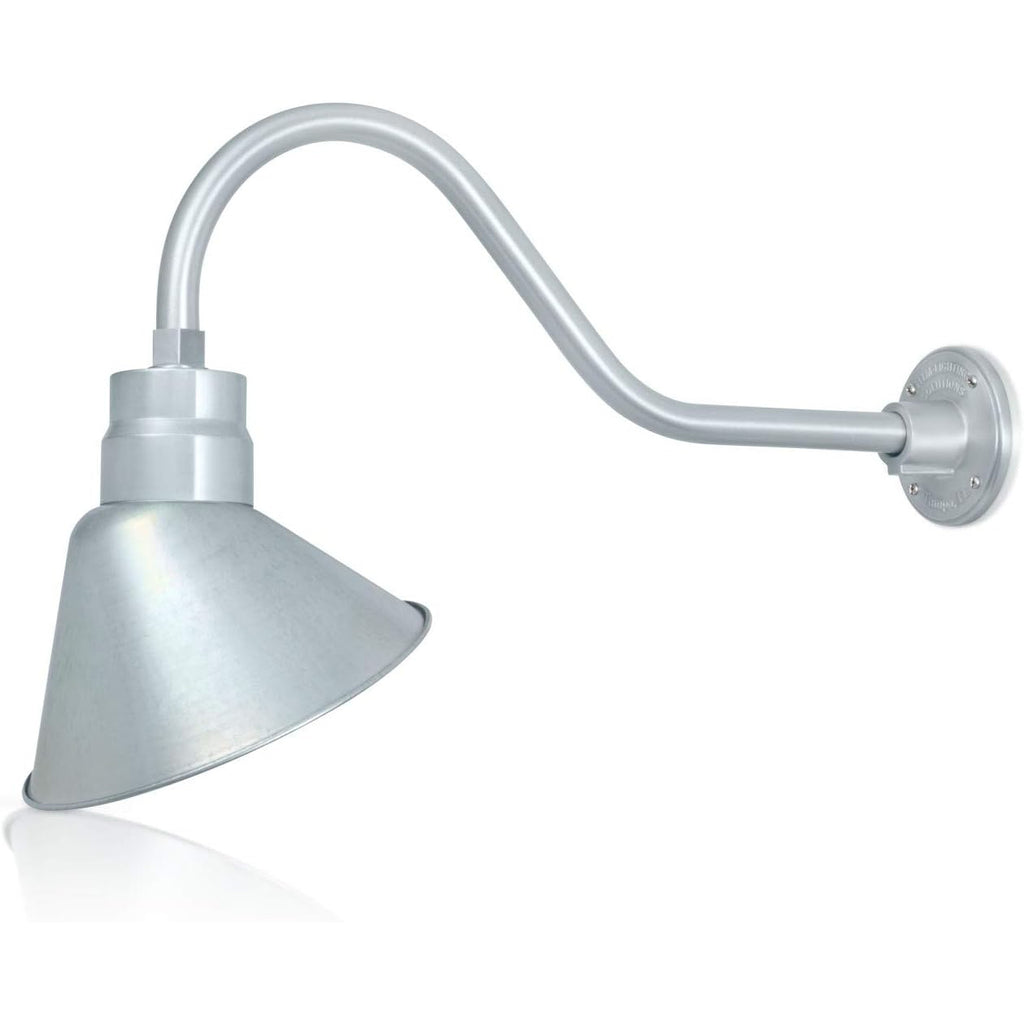 Angled 10" Shade with 22" Gooseneck Arm