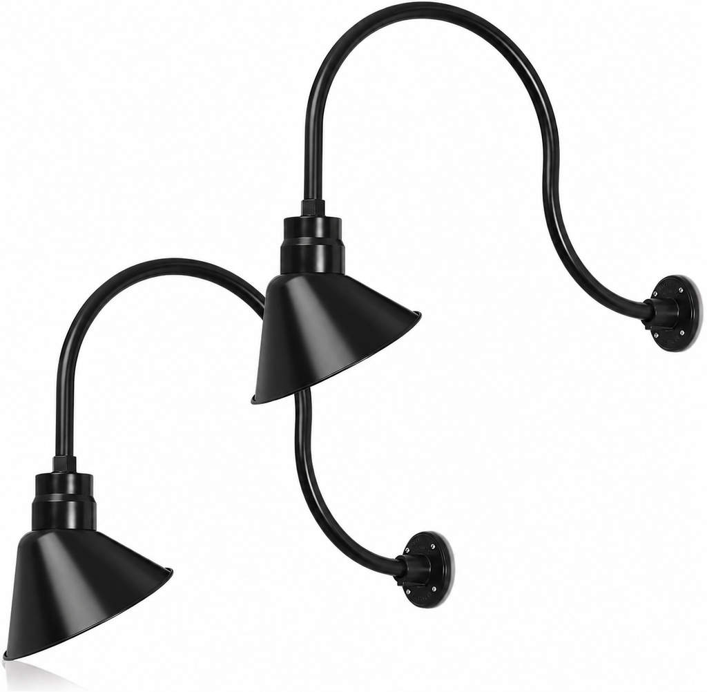 Angled 10" Shade with 24" Gooseneck Arm