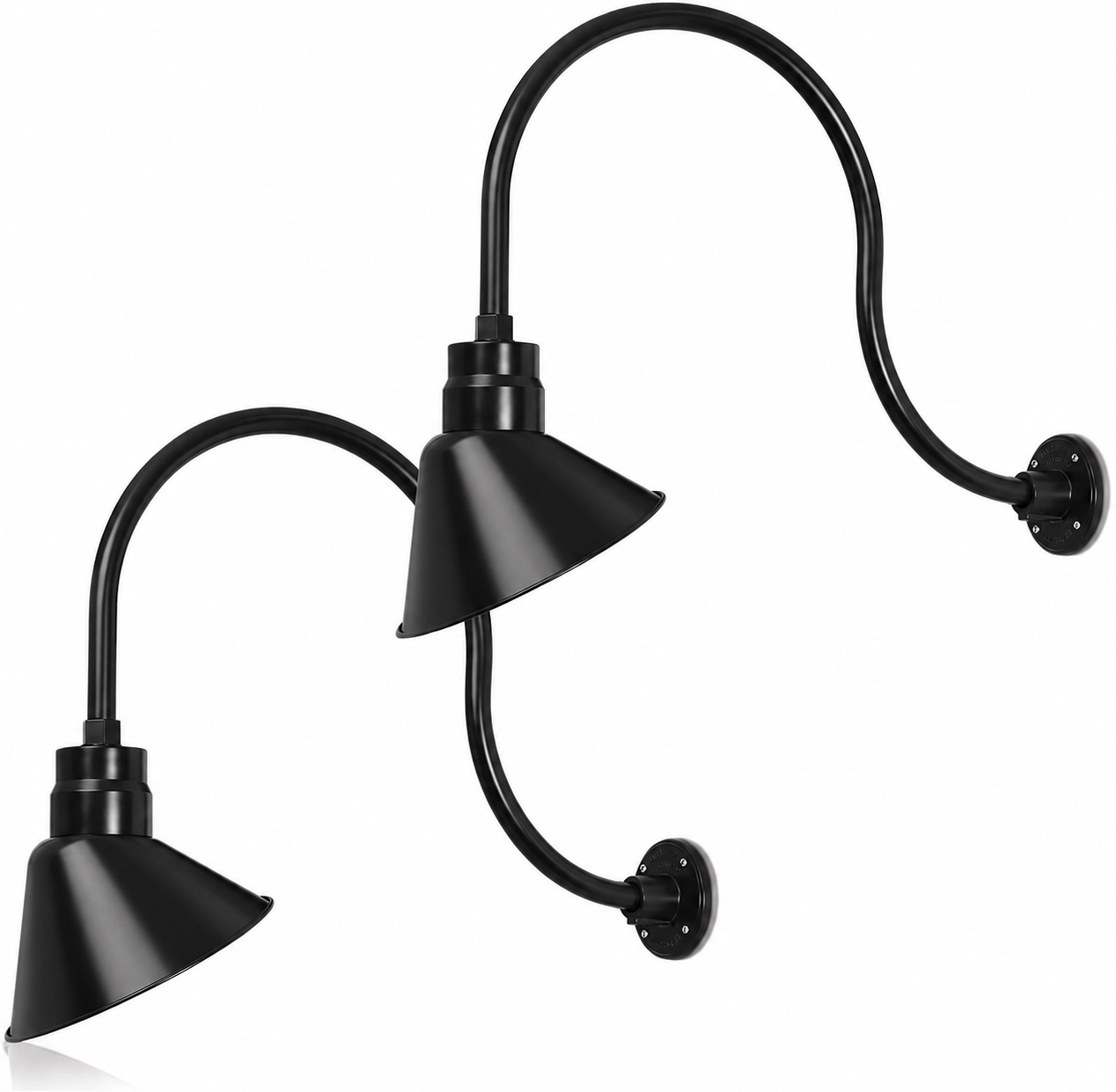 Angled 10" Shade with 24" Gooseneck Arm
