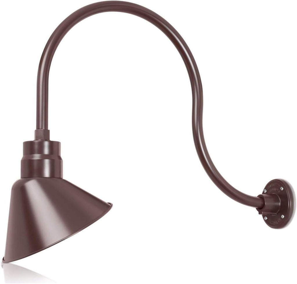 Angled 10" Shade with 24" Gooseneck Arm