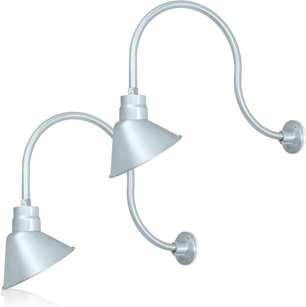 Angled 10" Shade with 24" Gooseneck Arm