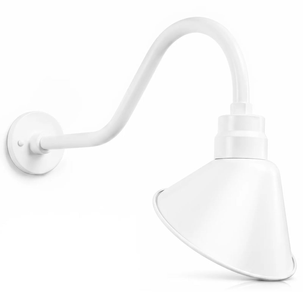 Angled 12" Shade with 22" Gooseneck Arm