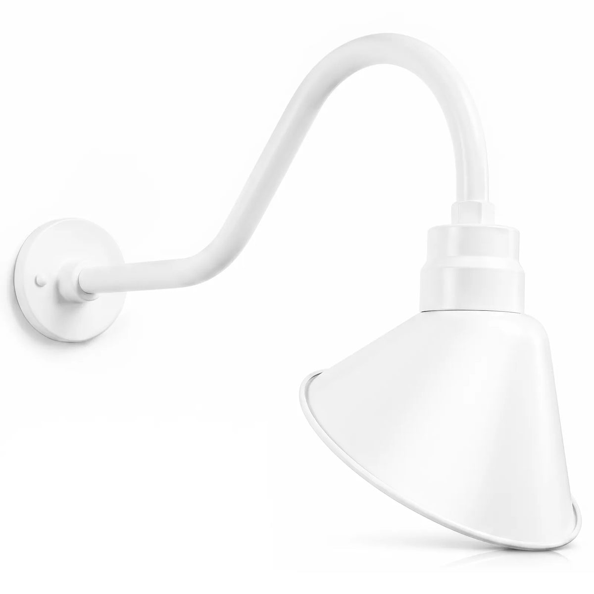 Angled 12" Shade with 22" Gooseneck Arm
