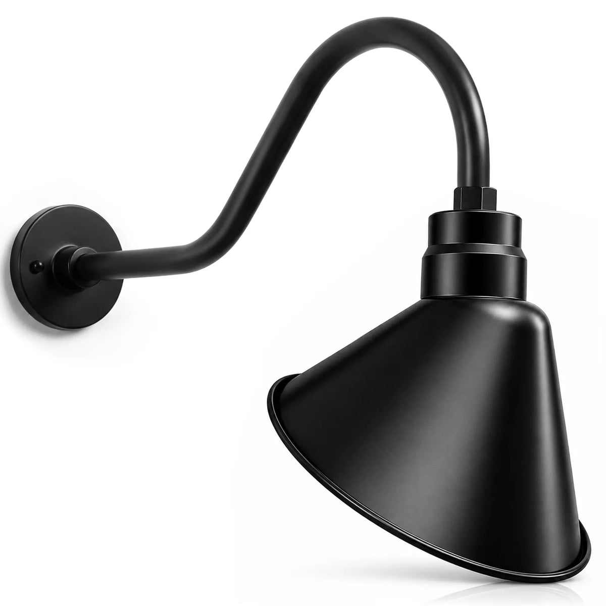 Angled 12" Shade with 22" Gooseneck Arm