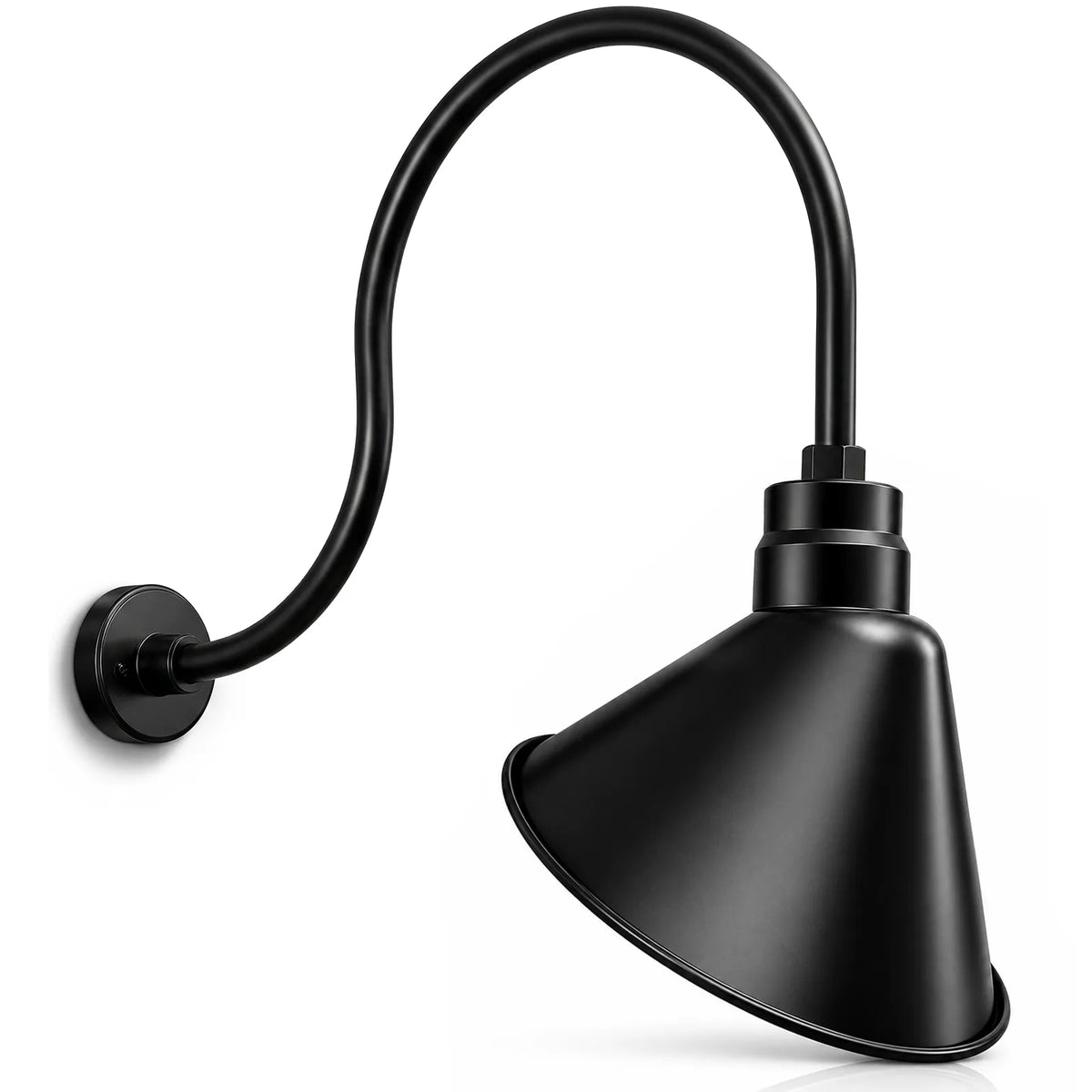 Angled 12" Shade with 24" Gooseneck Arm